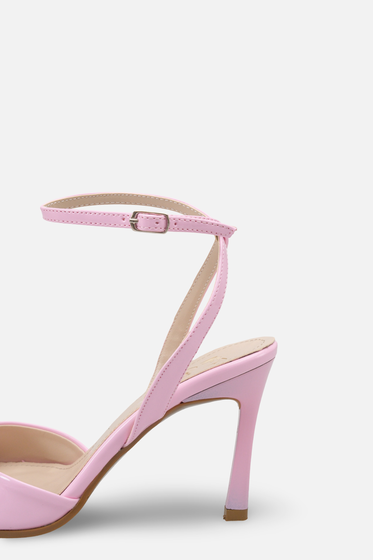 NITU Shoes Pembe Rugan Bilekten Bağlamalı Yüksek Topuklu Ayakkabı görsel 7
