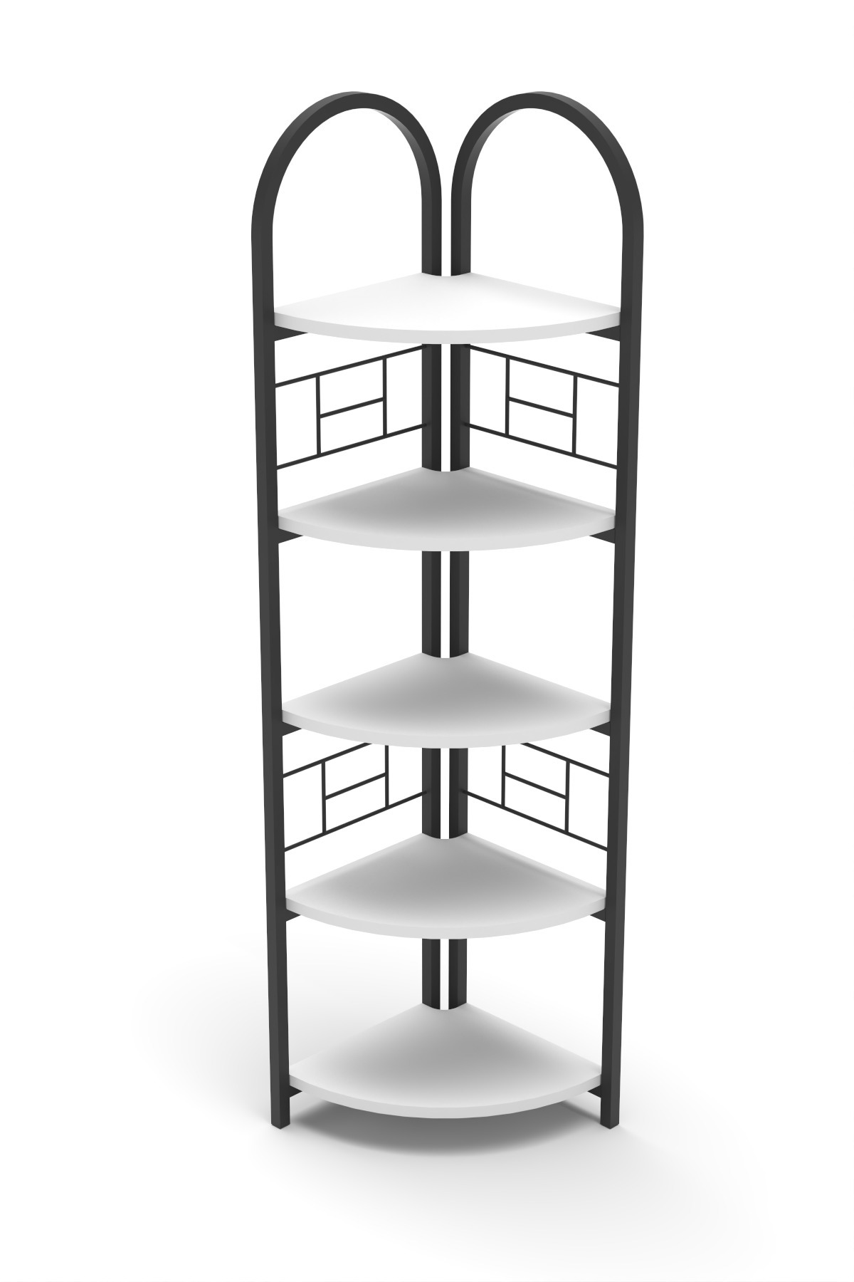 Goldfalez Metal Köşe Kitaplığı Beyaz 150 cm görsel 4