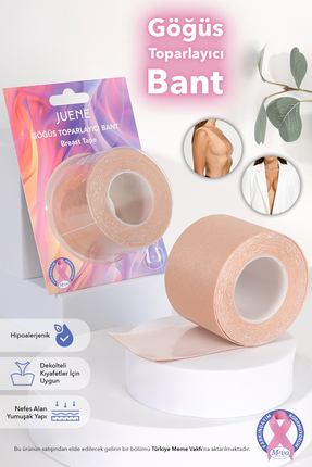 Juene Göğüs Toparlayıcı Bant – Tek Kullanımlık, İz Yapmayan, Ince Kıyafetlerd...