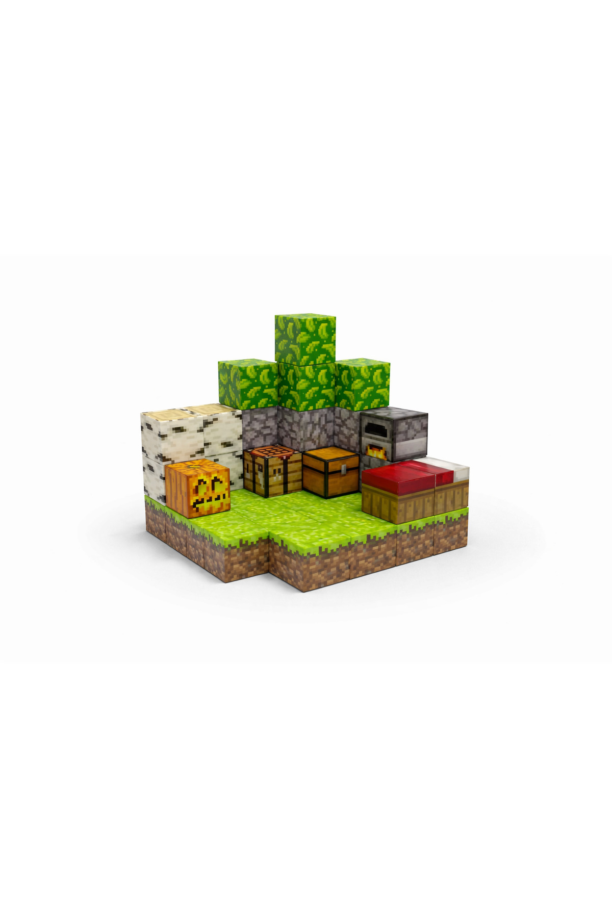 minelox T004 Garden 3D 70 Adet Mine Craft Manyetik Küp Yapı Blokları Oyuncak Seti fotoğrafı 2 (önizleme)