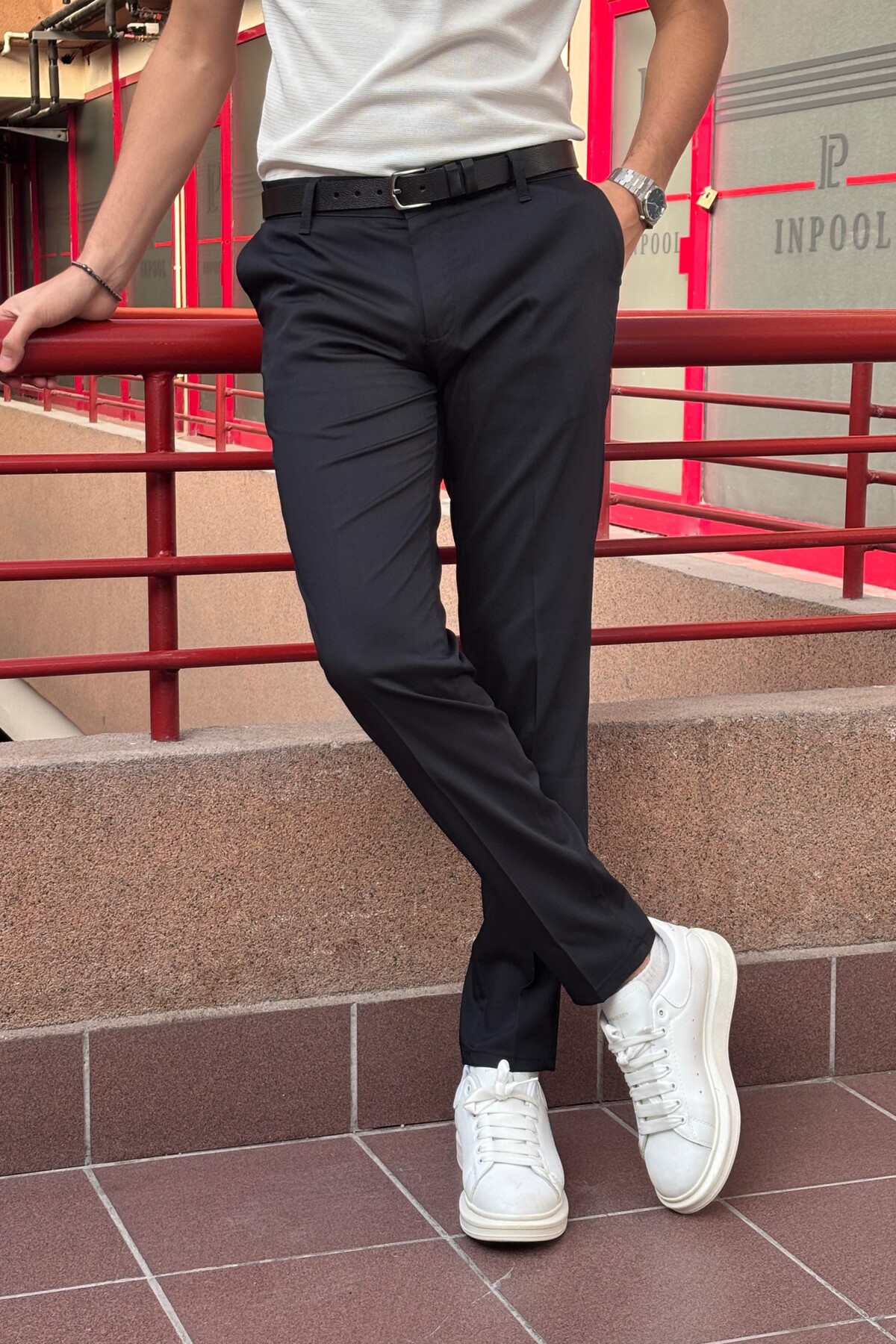 inpool  Erkek, Italyan Kesim, Hig-quality, Esnek Kumaş Pantolon - Görsel 4