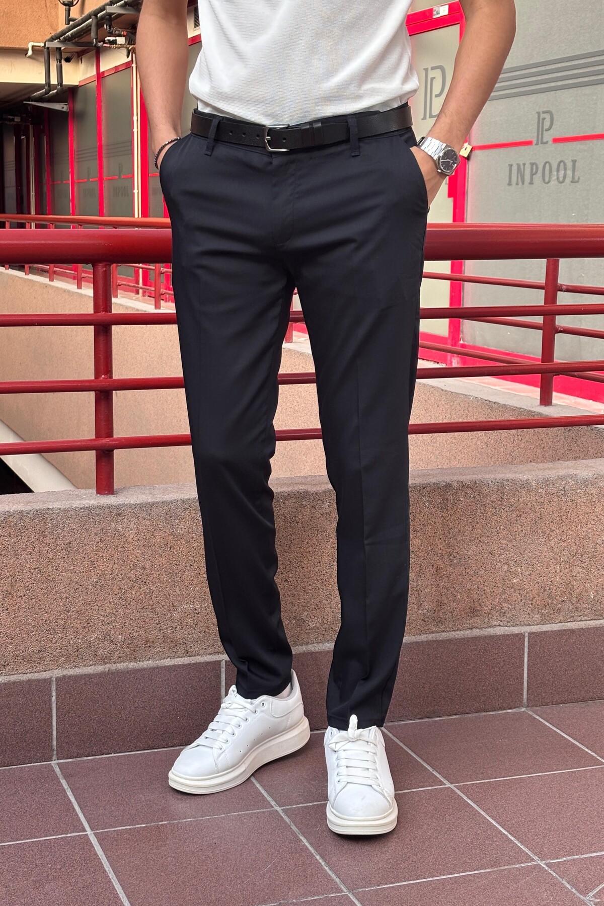 inpool  Erkek, Italyan Kesim, Hig-quality, Esnek Kumaş Pantolon