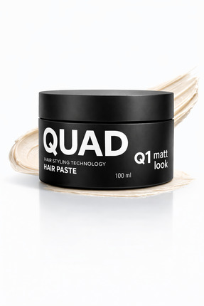 QUAD Q1 Mat Saç Pastası 100 ml wax – Güçlü Tutuş, Doğal Mat Görünüm, Hacim Ve...
