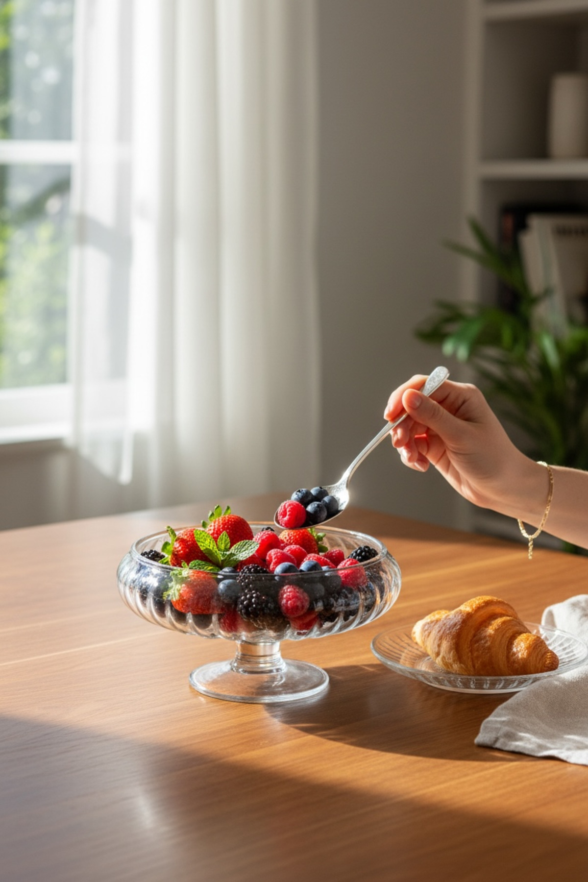 Coco Ayaklı Salata Kasesi 19 cm – Şık Cam Servis Kasesi, Sunum ve Salata Kases
