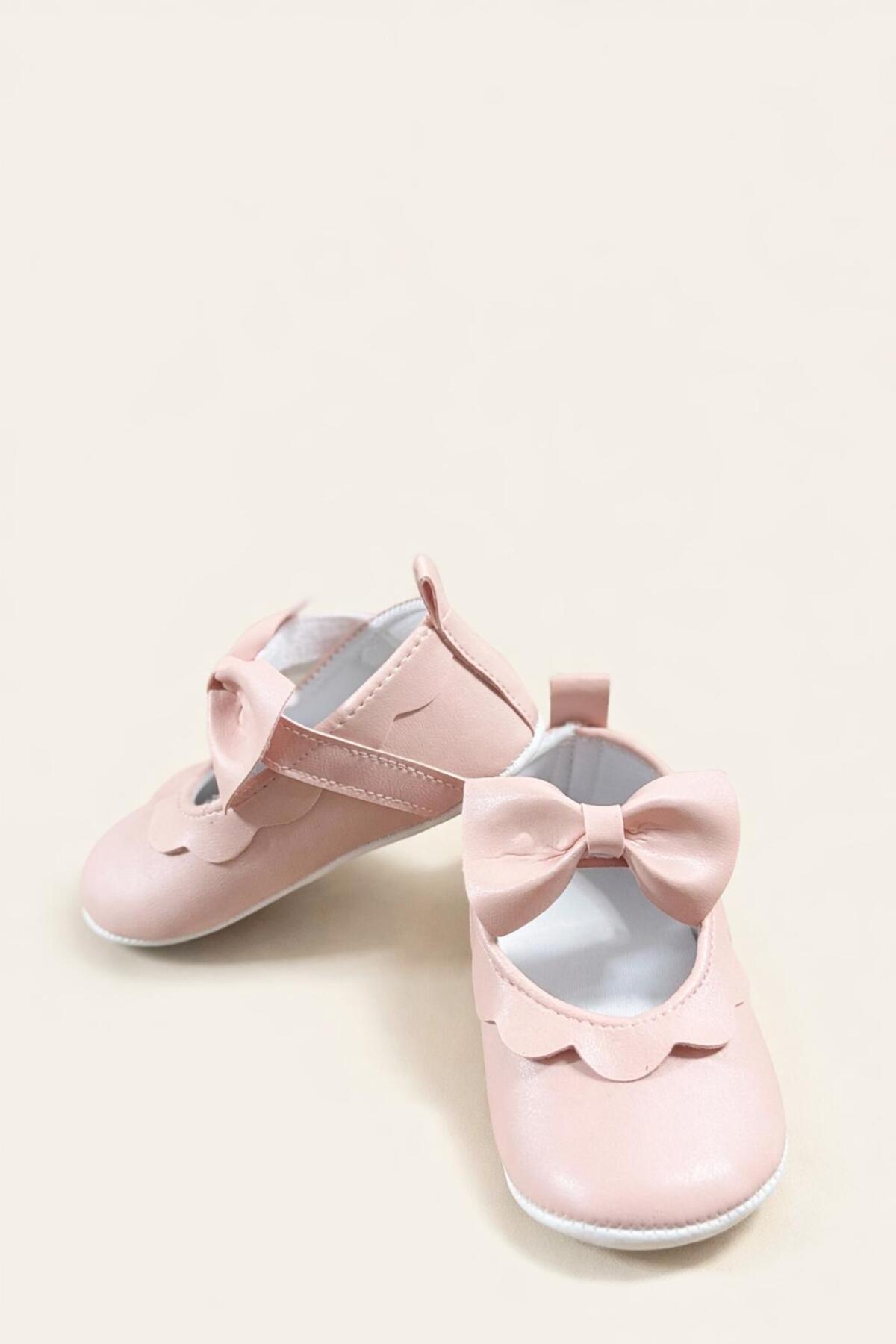 Numix Baby Kids Bebek Patik-Ev Ayakkabısı, Hafif-Rahat İlk Adım Ayakkabısı, Cırtlı Konforlu, Kaydırmaz Taban, Babet fotoğrafı 4 (önizleme)