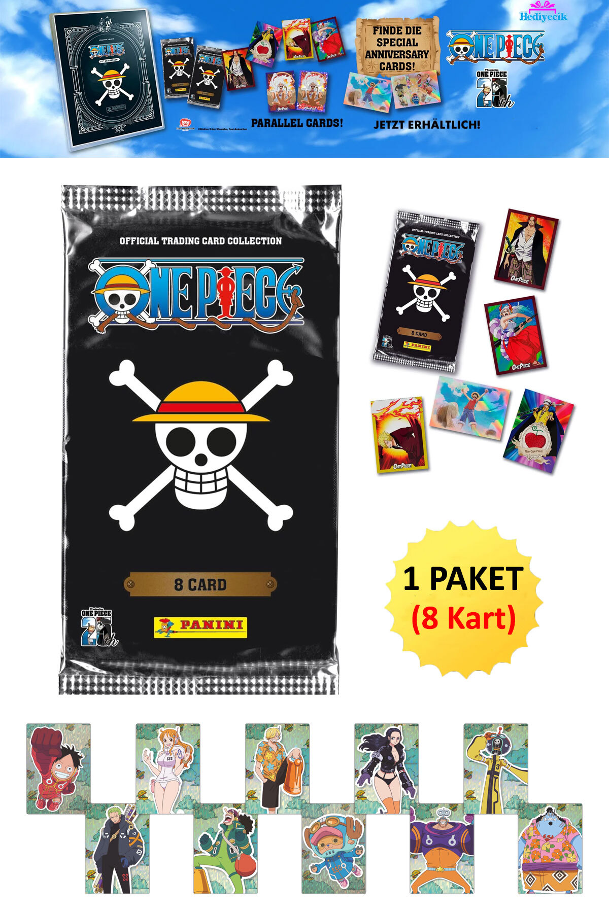 hediyecik Panini One Piece 25th Anniversary Koleksiyon Oyun