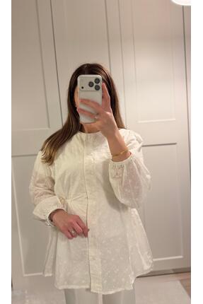 KASSEL Fisto Detaylı Gömlek Ekru