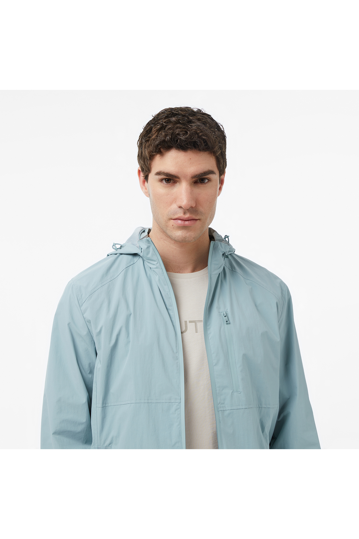 Nautica Erkek Yeşil Regular Fit ik Yaka Gizli Kapüşonlu Su İtici Yağmurluk görsel 4
