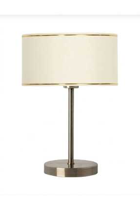 Lunacclight Krem sarı şeritli abajur mat eskitme ayak