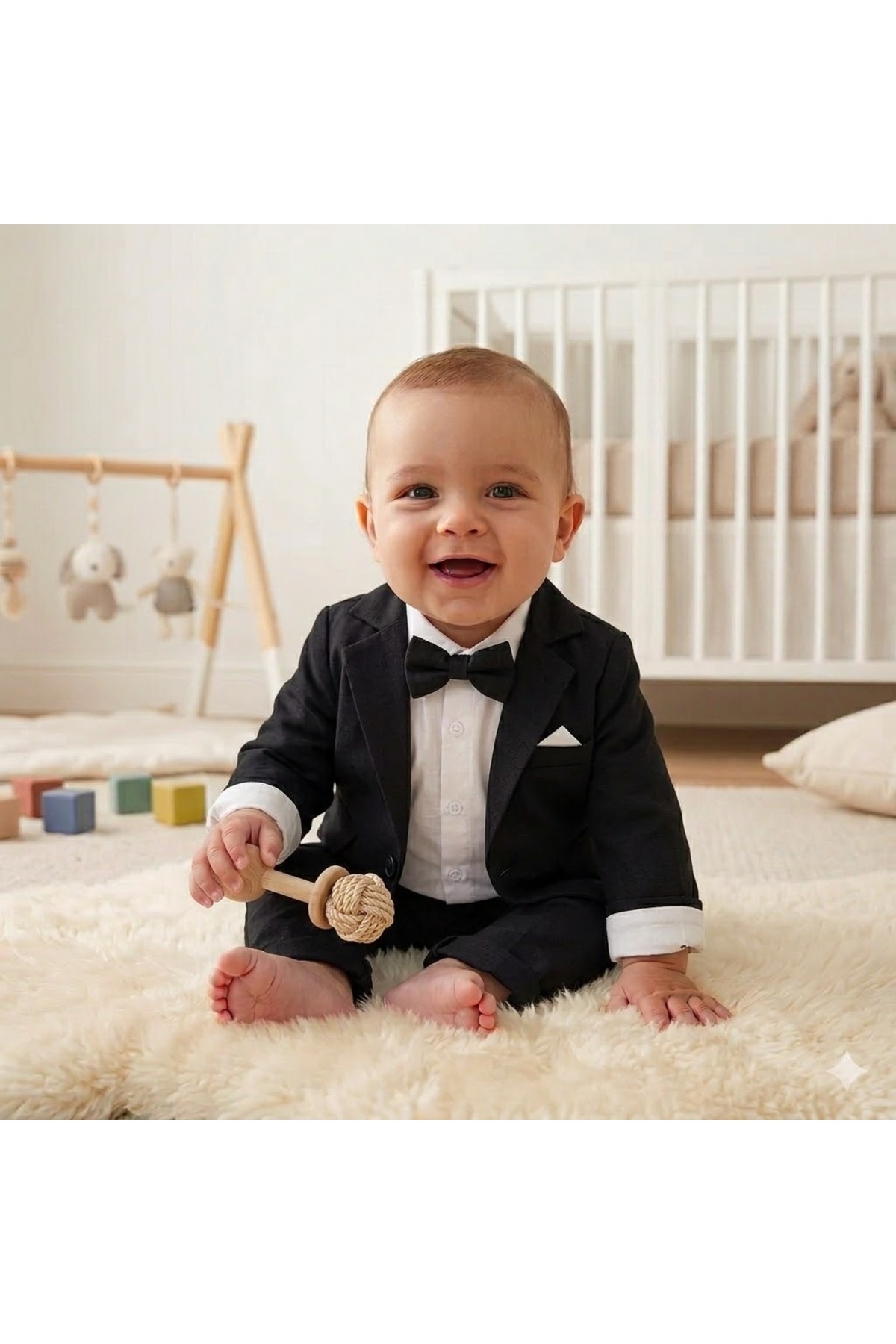 Momivi Kids Erkek Bebek&Çocuk Papyonlu ve Gömlekli 4'lü Bebek Mevlüt ve Bayram Seti fotoğrafı 2 (önizleme)