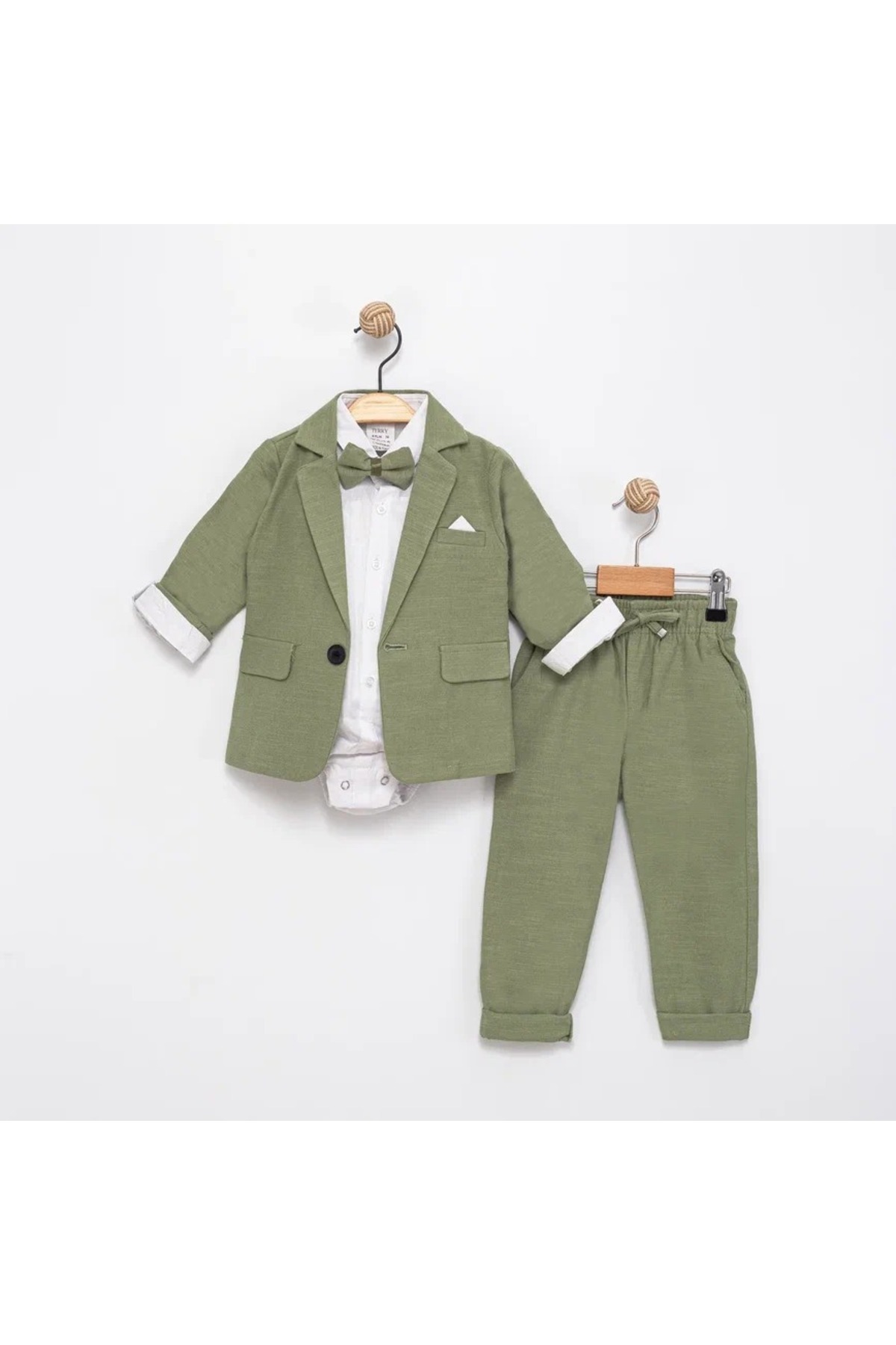 Momivi Kids Erkek Bebek&Çocuk Papyonlu ve Gömlekli 4'lü Bebek Mevlüt ve Bayram Seti fotoğrafı 3 (önizleme)