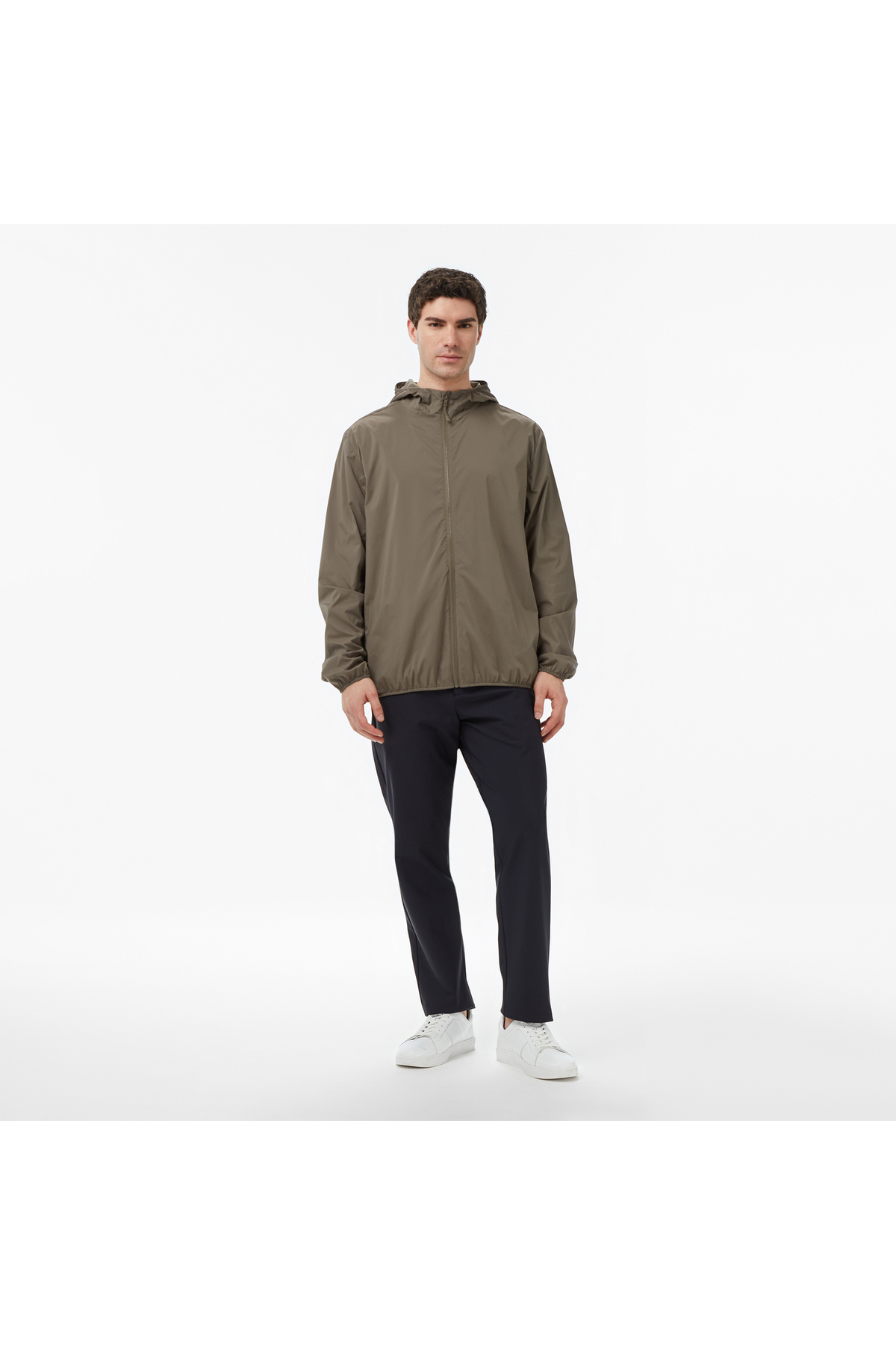 Nautica Erkek Kahverengi Regular Fit Kapüşonlu Su İtici Mont görsel 3