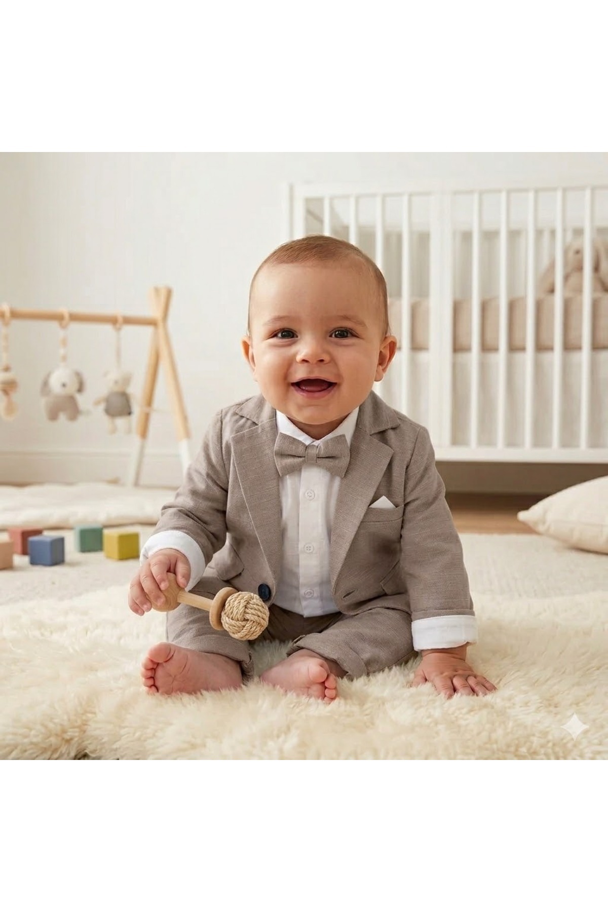 Momivi Kids Erkek Bebek&Çocuk Papyonlu ve Gömlekli 4'lü Bebek Mevlüt ve Bayram Seti fotoğrafı 2 (önizleme)