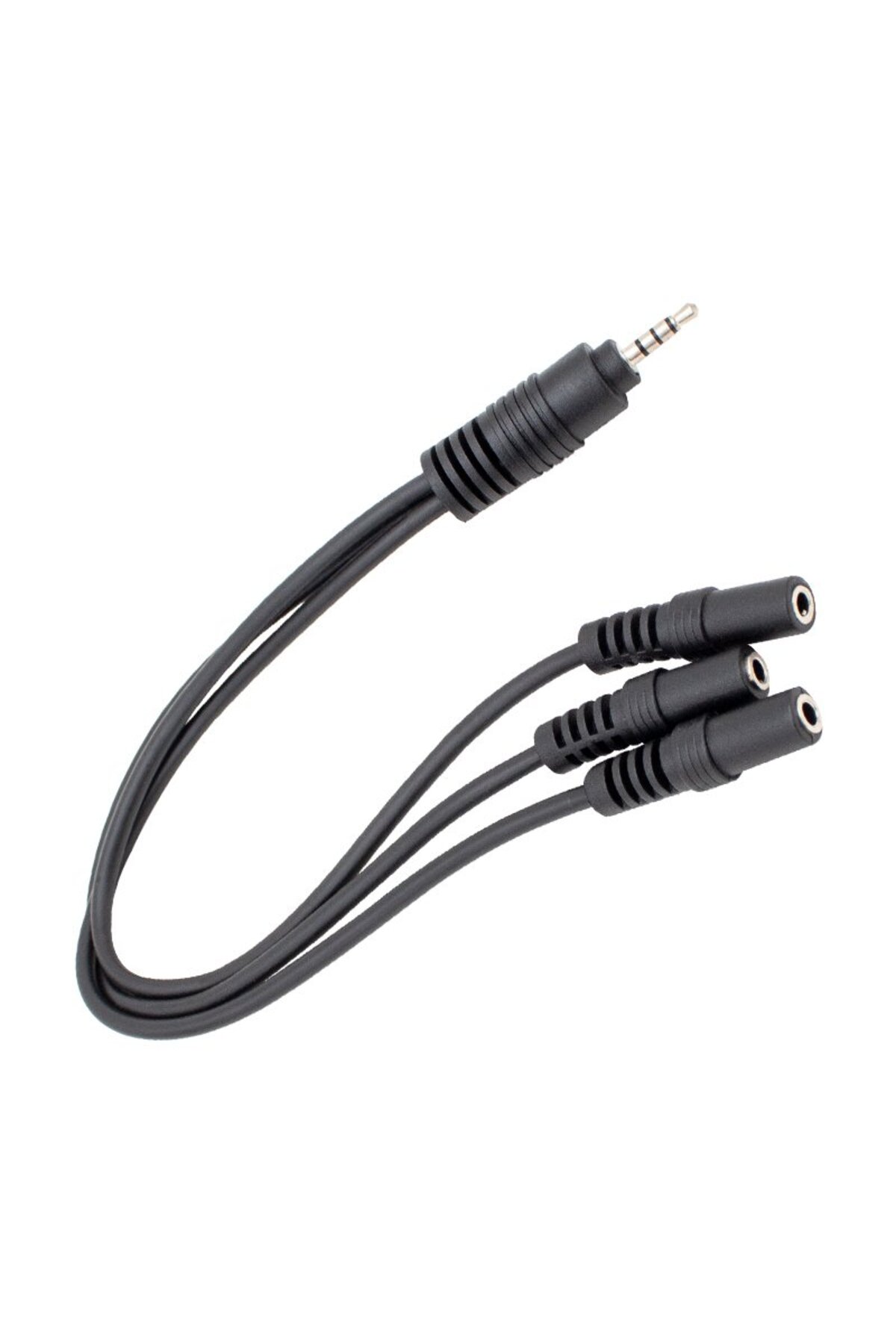 1 ERKEK 3 DİŞİ KULAKLIK MİKROFON ÇOKLAYICI 3 PORT 3.5 MM SPLITTER ÇEVİRİCİ DÖNÜŞTÜRÜCÜ ADAPTÖR SİYAH