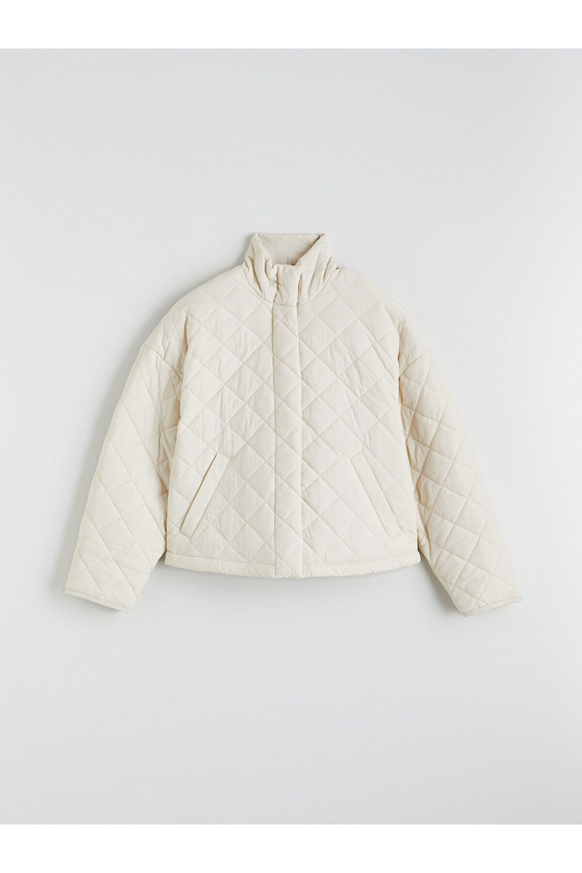 LC Waikiki  Timeless Clothing & Zamansız Seçimler Hakim Roba Yaka Baklava İşlemeli Kadın Şişme Mont - Görsel 7