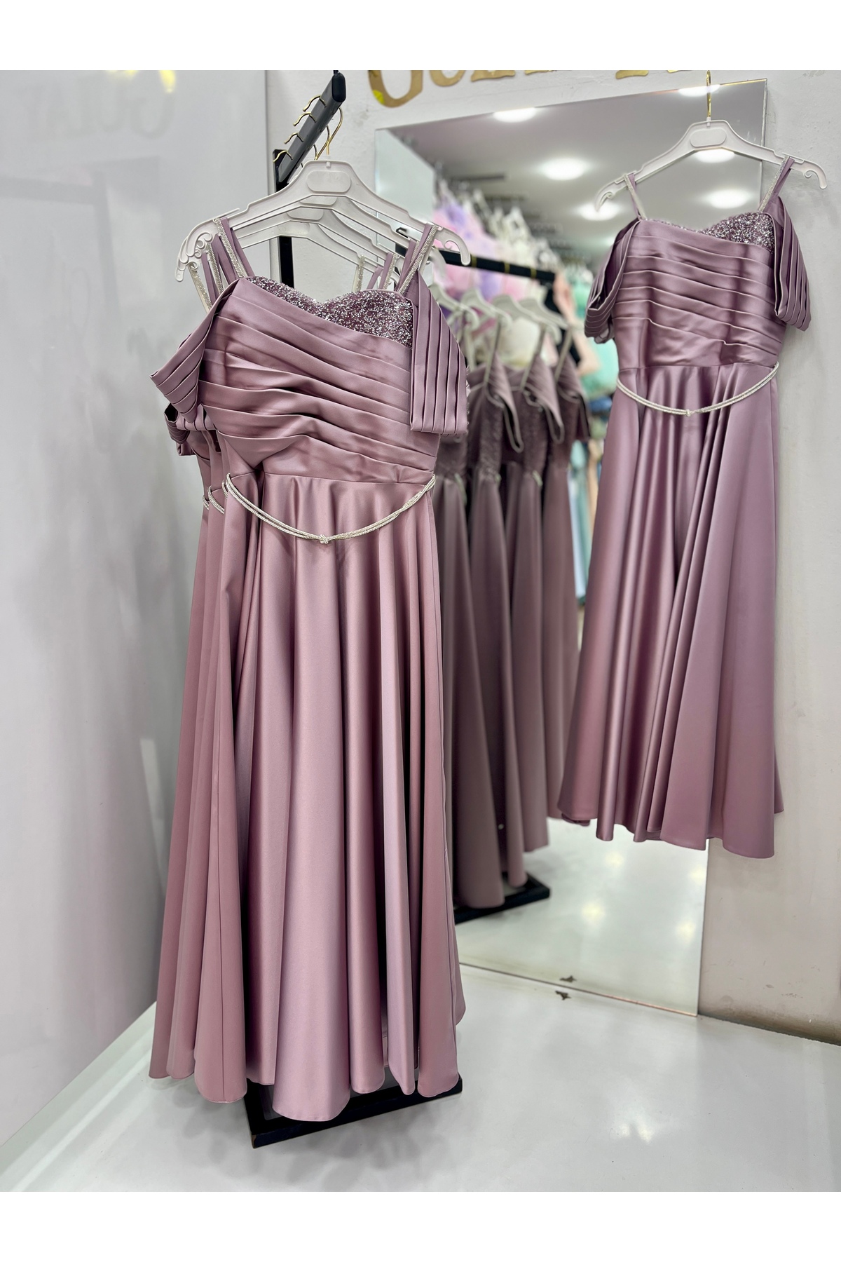 GLY STORE Kız Çocuk Menekşe Uzun Abiye Mezuniyet & Özel Gün Abiye