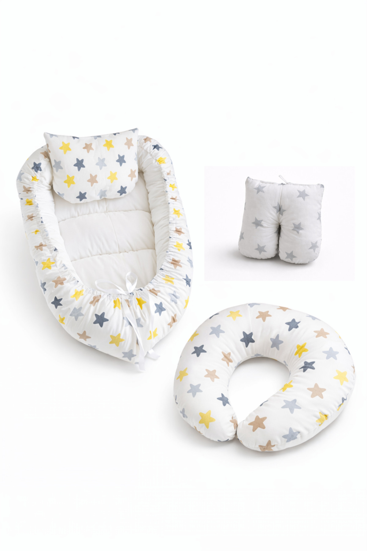 BebeK on For Babynest Sarı Yıldızlı set | Emzirme Yastığı ile fotoğrafı 2 (önizleme)