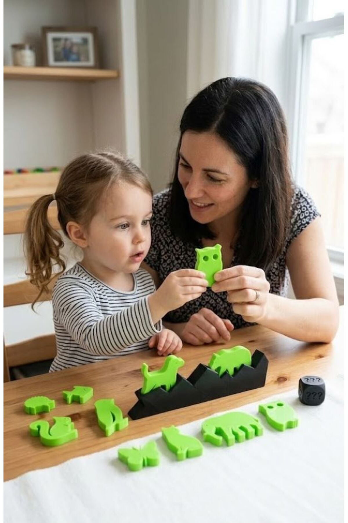 ARCANIUM Montessori Hayvan Figürlü Denge Oyunu - Eğitici Zeka Geliştirici Tetris Blokları - YEŞİL (12 Parça) fotoğrafı 2 (önizleme)