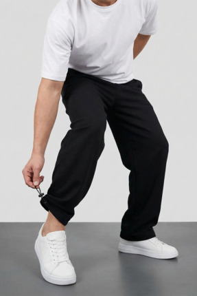 goreels Erkek Pamuklu Baggy Fit Rahat Kesim Beli Bağcıklı Yan Cepli Stoperli ...