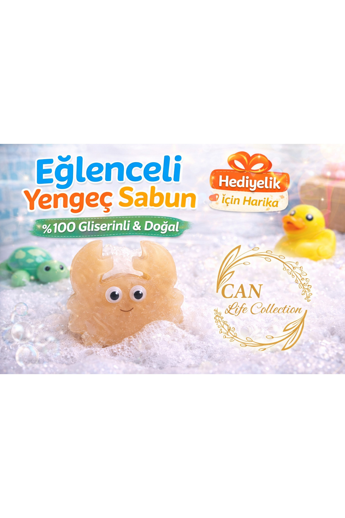 shop Oynar Gözlü Yengeç Sabun – Doğal Gliserinli Çocuk Sabunu – Eğlenceli Banyo Sabunu – Hediyelik Sabun fotoğrafı 2 (önizleme)