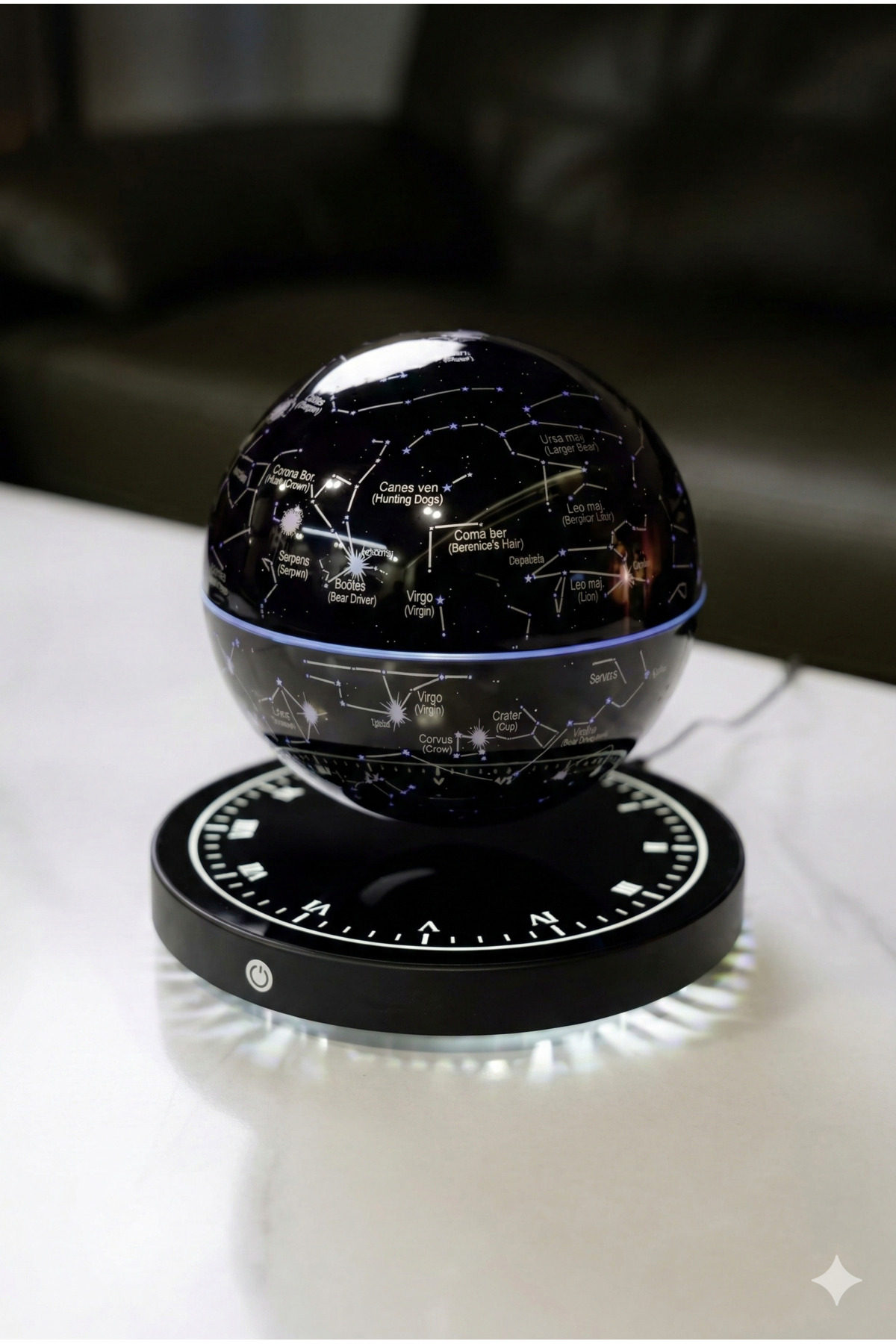 Manyetik Havada Duran Dünya Küresi - Işıklı Floating Globe Dekoratif Ofis Hediyesi Gece Lambası
