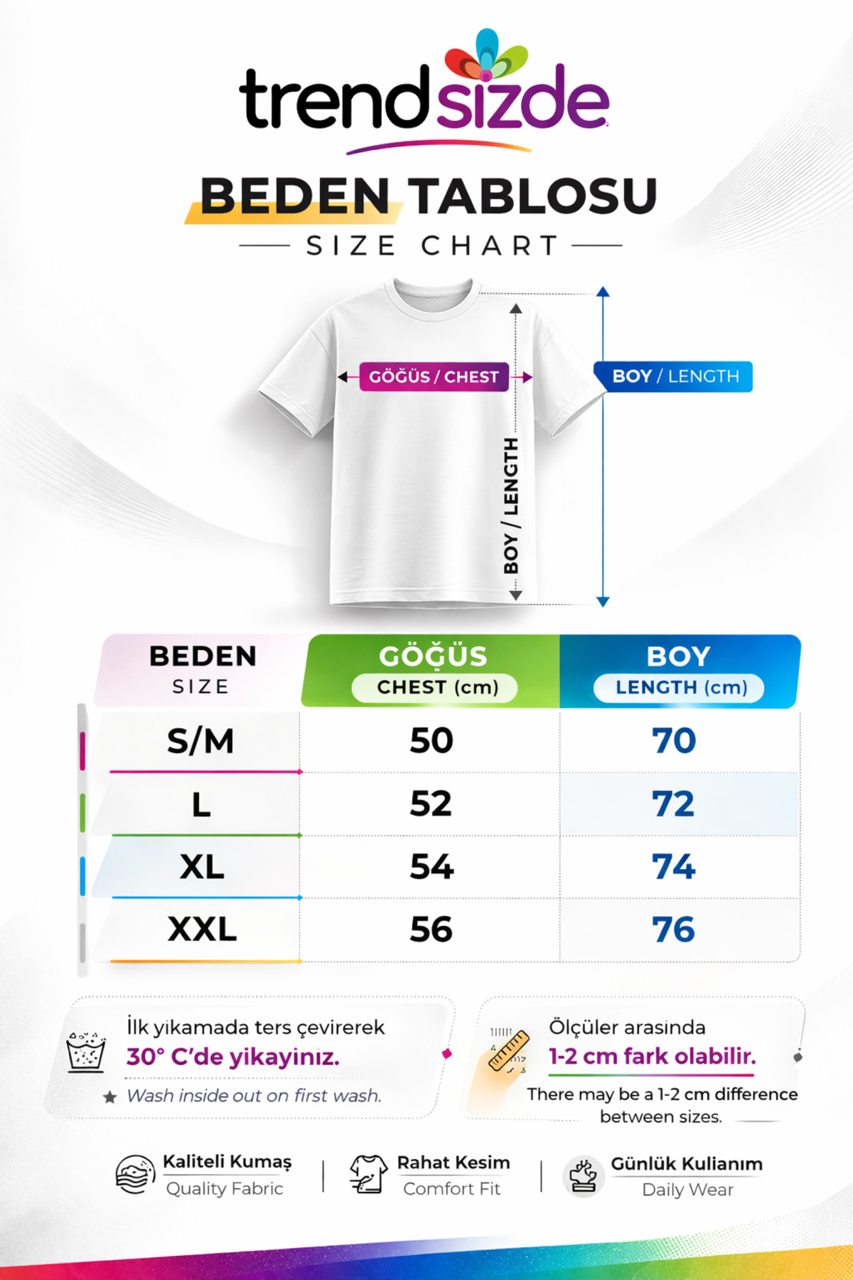 Trend Sizde Unisex Baskılı Tişört Üç Farklı Tasarım Günlük Rahat Trend Model