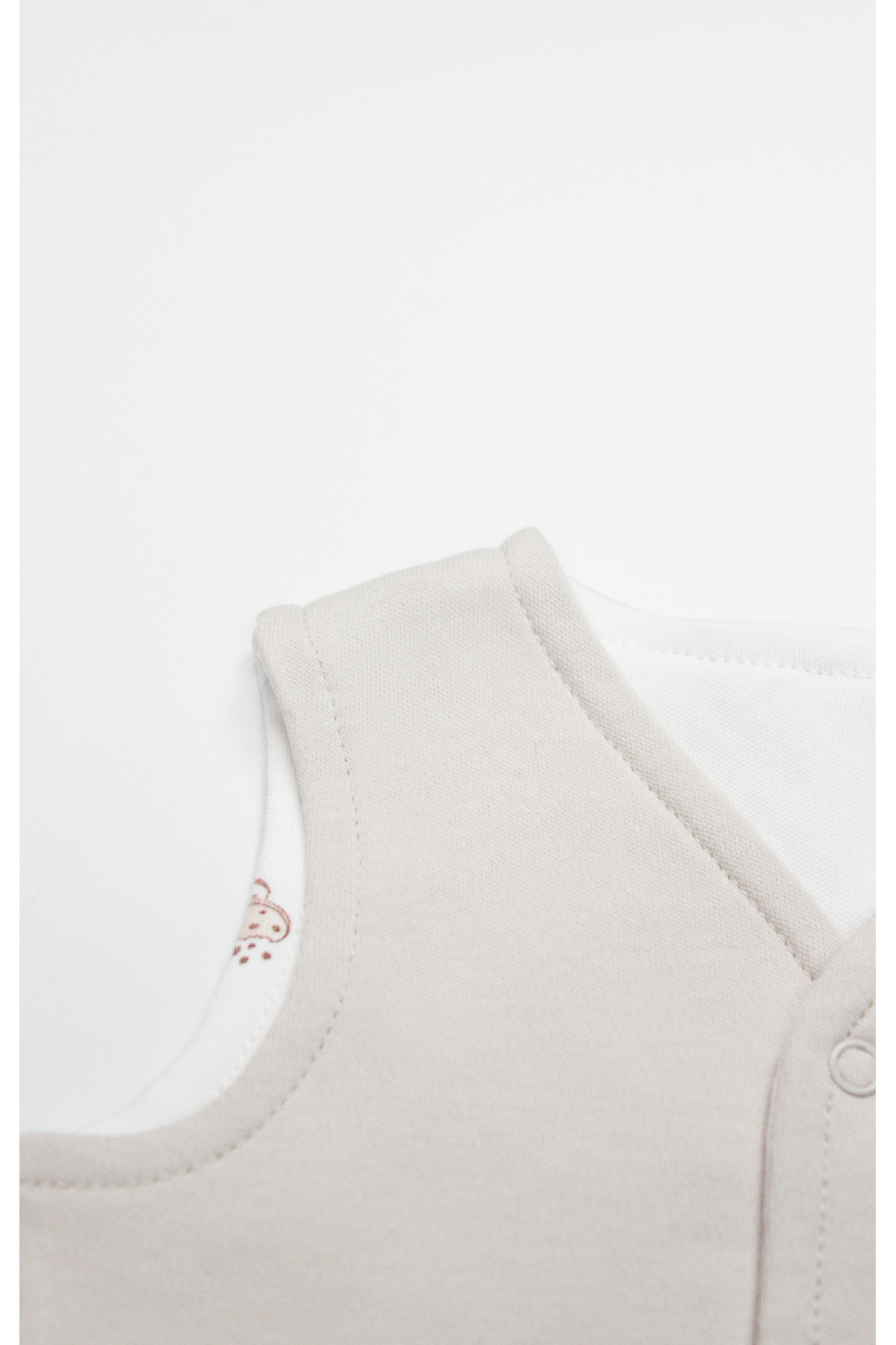 Bistyle Yelek Çift Taraflı Cookies Make Happy 18111 Ekru fotoğrafı 2 (önizleme)