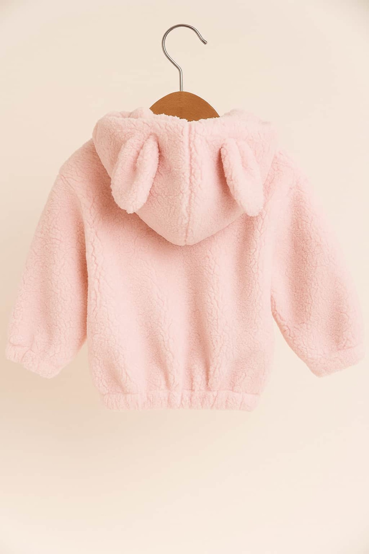 KapsülBebek Peluş Kapüşonlu Fermuarlı Bebek Mont fotoğrafı 4 (önizleme)