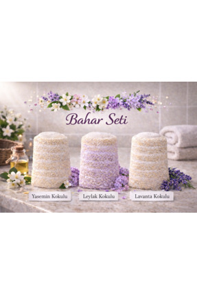 Lavandula Lavanta, Yasemin, Leylak, Kendinden sabunlu doğal kabak lifi (Doğal...