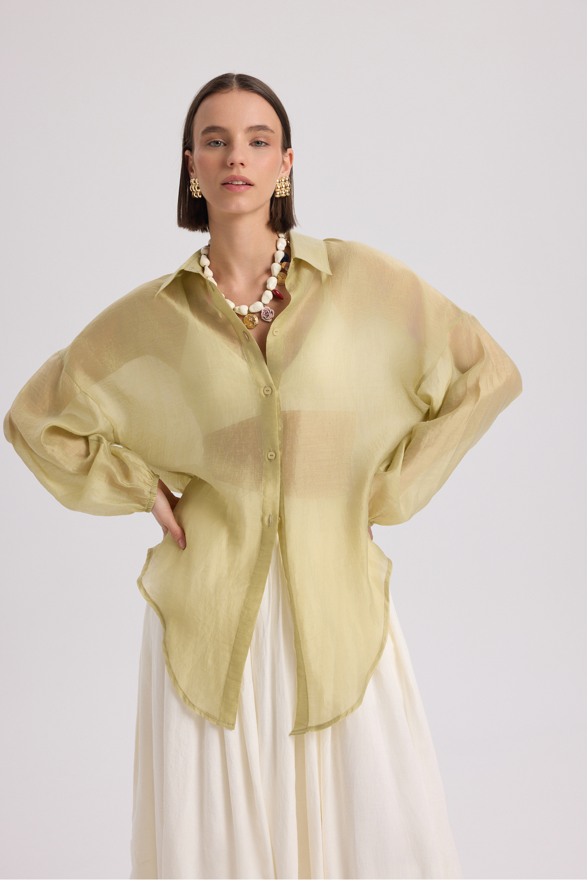 BOHEMAİ Lyra Oversize Yeşil Gömlek