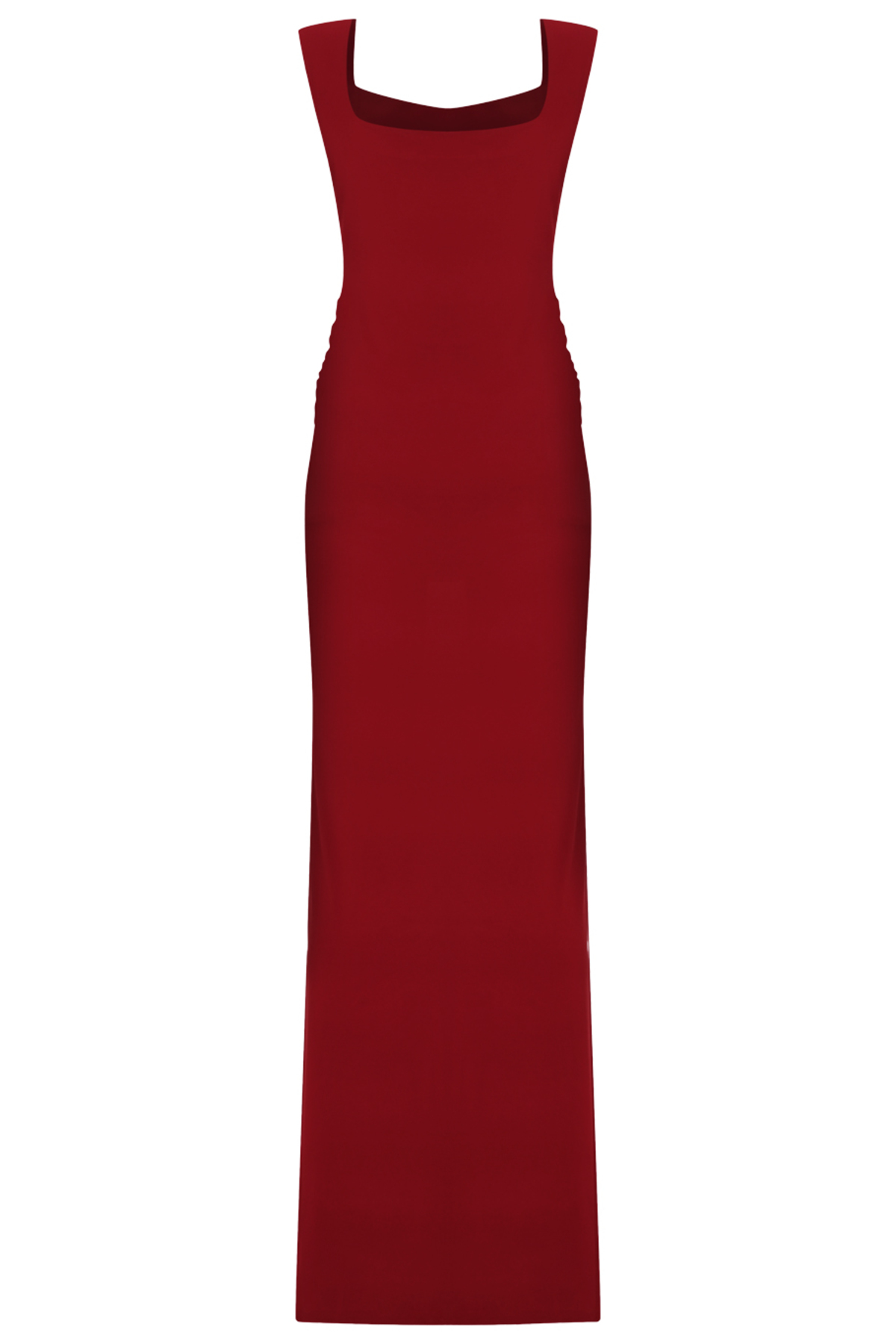 Whenever Company  Kırmızı Geniş Askılı Yırtmaçlı Şık Abiye & Mezuniyet Elbise 2254 - Görsel 2