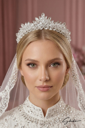 SHEKA 'dan Yeni Model Şık Prenses Tacı, Gelin Tacı, Düğün Tacı, Full Kristal ...