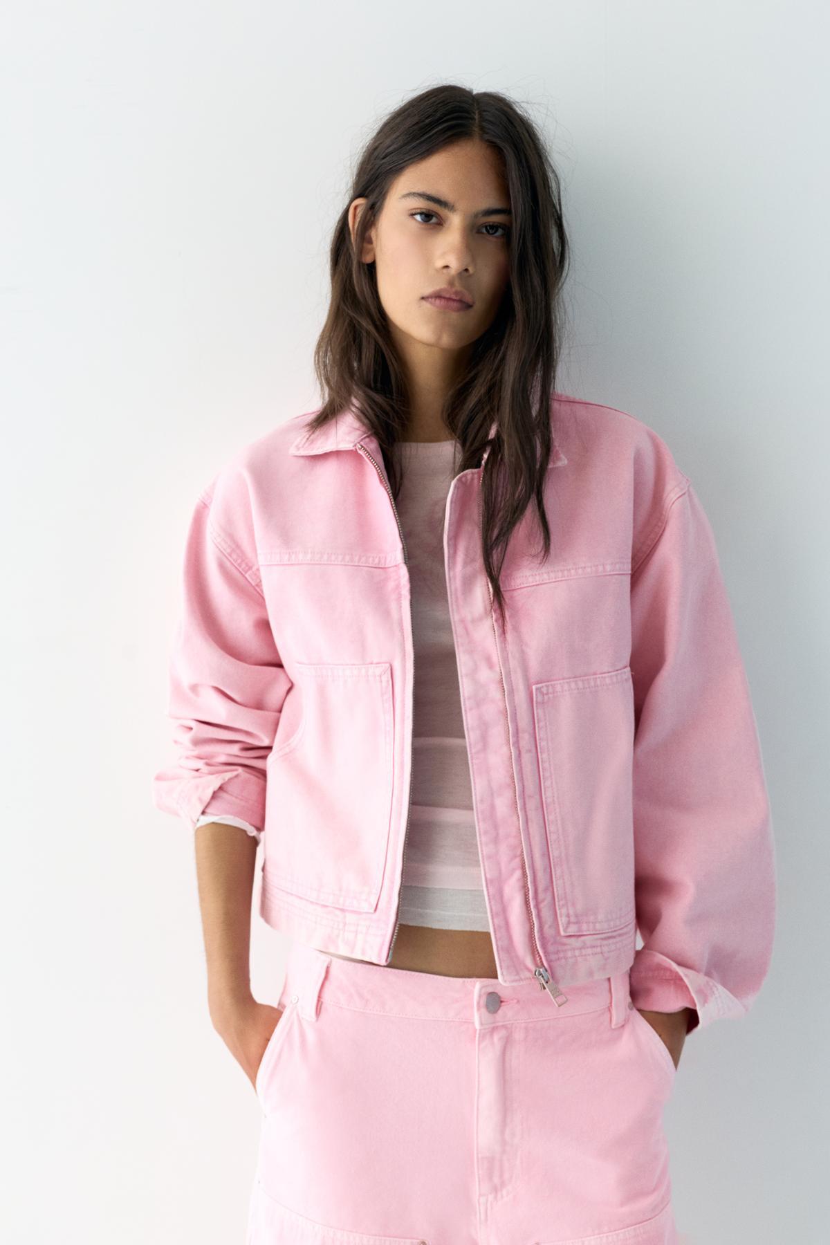 Pull & Bear  Pembe utility ceket - Görsel 2