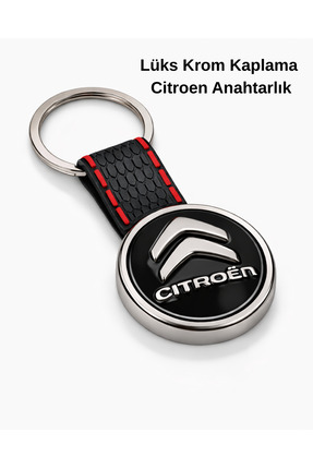 Baghes Premium Citroen Anahtarlık Metal Gövde Krom Kaplama Oto Anahtarlık Cit...