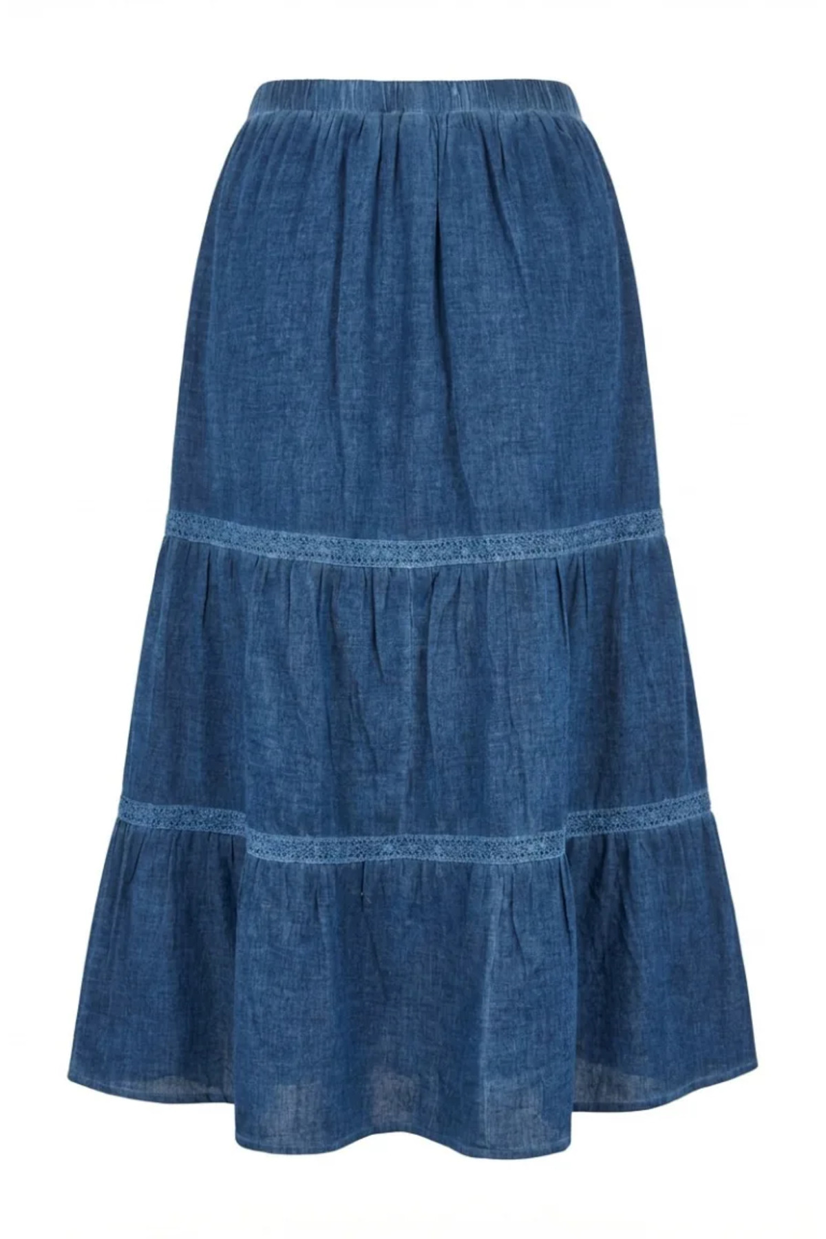 sefamerve  Otantik Etek Astarli 2017-03 İndigo - Görsel 7