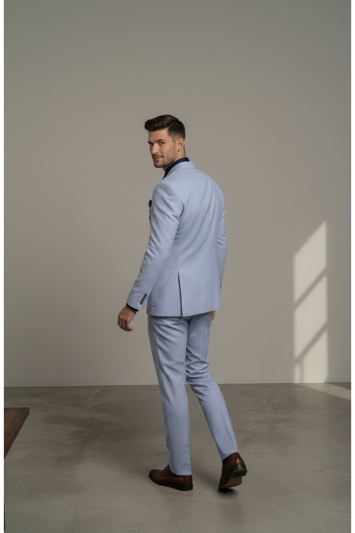 AtlasGiyim  Erkek Torba Cep Çizgili Kruvaze Takım Elbise (2026) - Görsel 3