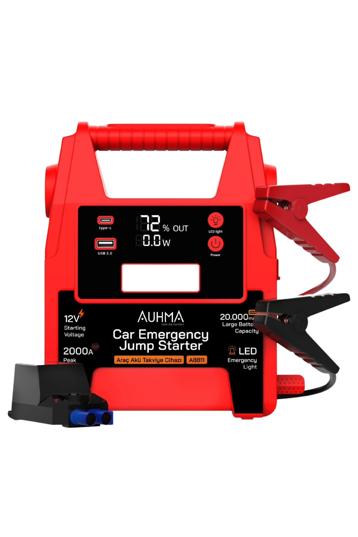 Auhma A8811 20000mAh 2000A Peak Araç Akü Takviye Cihazı