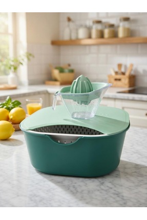 NO BRAND Mutfakta Yer Açın! Pratik Hazneli Kesme Tahtası ve Çok Amaçlı Yıkama...