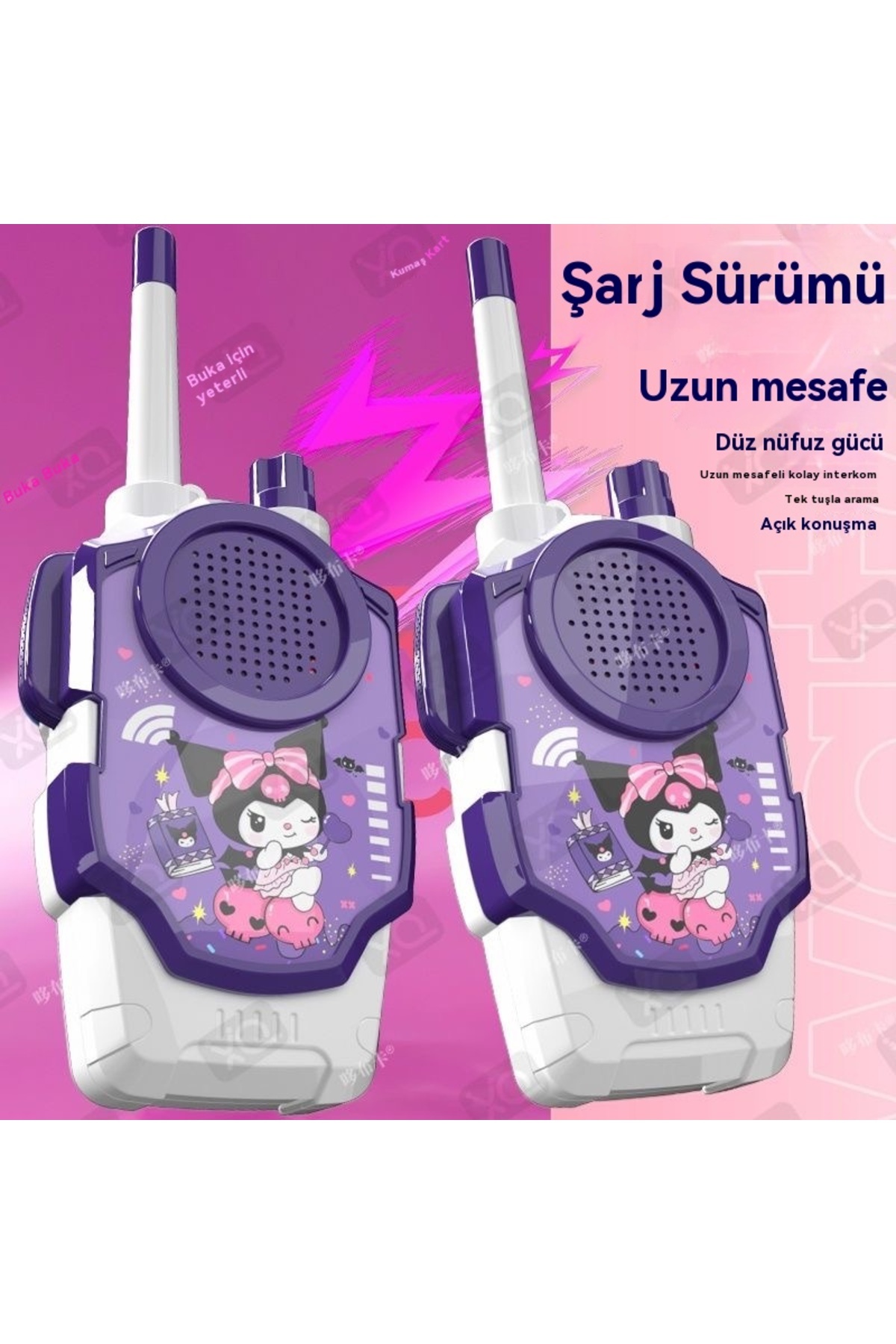 Empressco Kablosuz Çocuk Telsizi USB Şarjlı, 1600m Menzil, Aile Etkileşimi, Açık Hava Oyunu fotoğrafı 2 (önizleme)