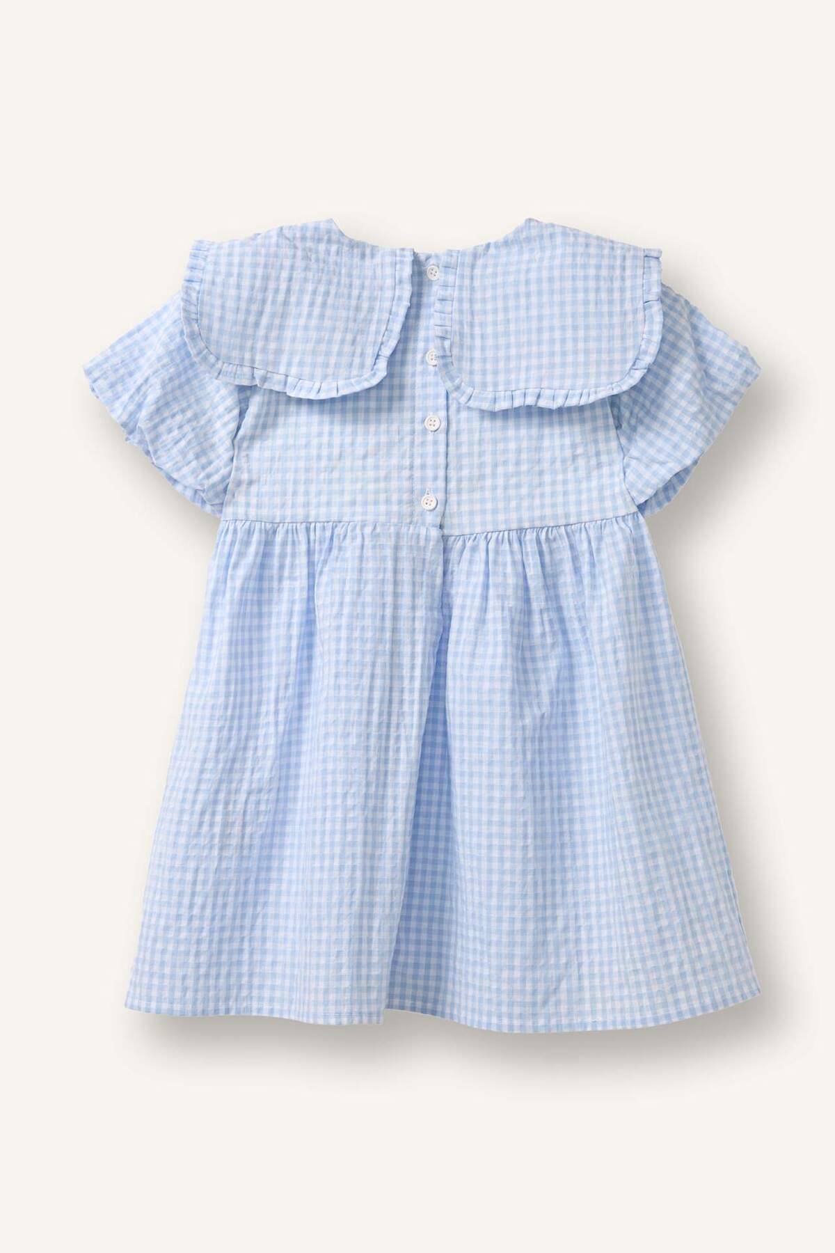 Defacto Pötikareli Gofre Dokulu Elbise Kız Bebek H3714A526SP fotoğrafı 3 (önizleme)