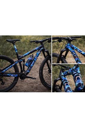 Limitless Design Bisiklet Sticker Seti 22x30 cm | Kamuflaj Desenli Kadro Kapl...