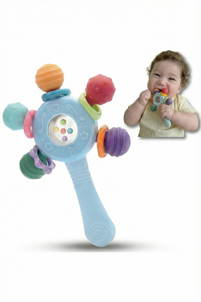 BBSKY Bebek Diş Kaşıyıcı Oyuncak , Montessori Duyusal Oyuncak, Silikon Dişlik...