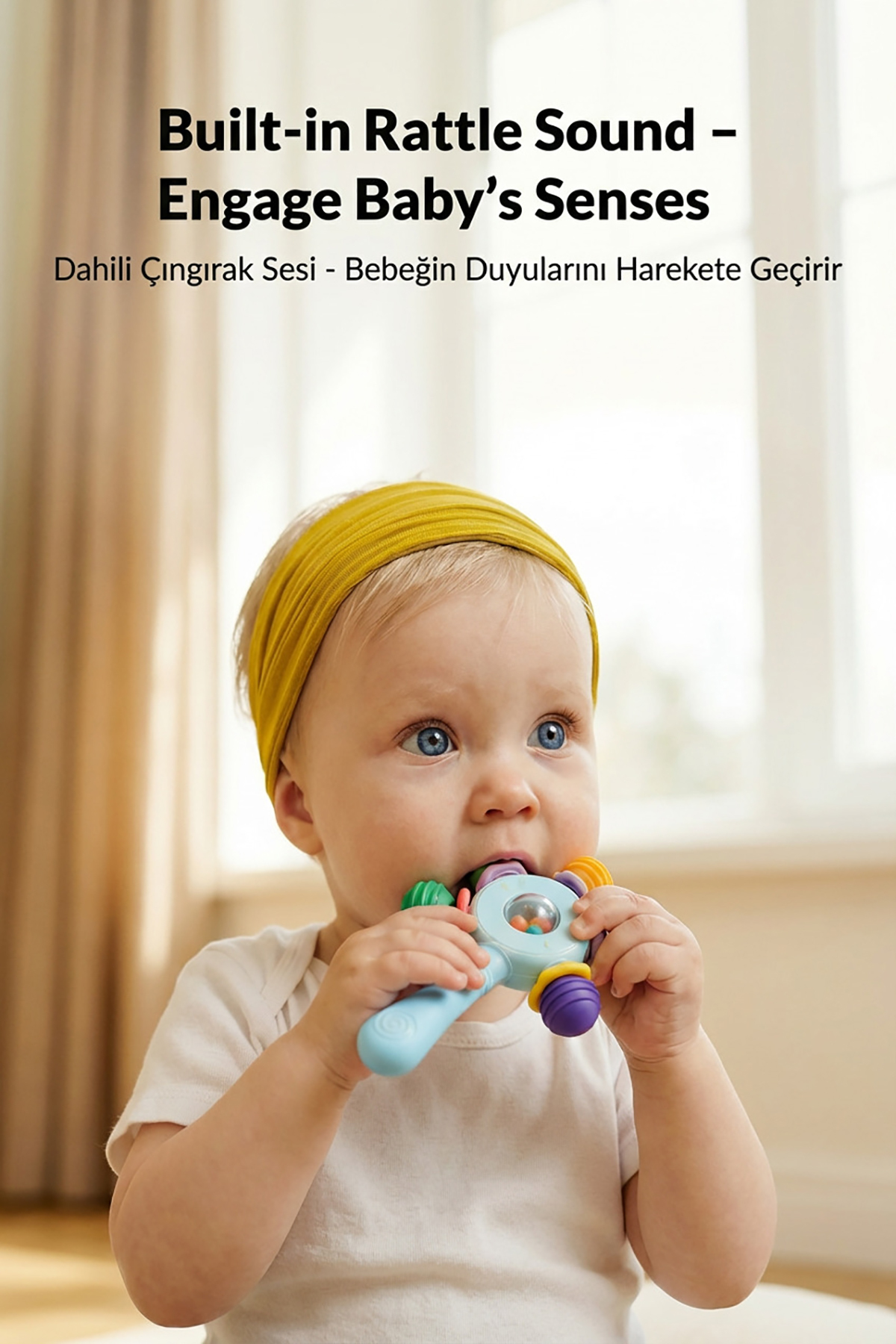 BBSKY Bebek Diş Kaşıyıcı Oyuncak , Montessori Duyusal Oyuncak, Silikon Dişlik, BPA İçermez fotoğrafı 5 (önizleme)