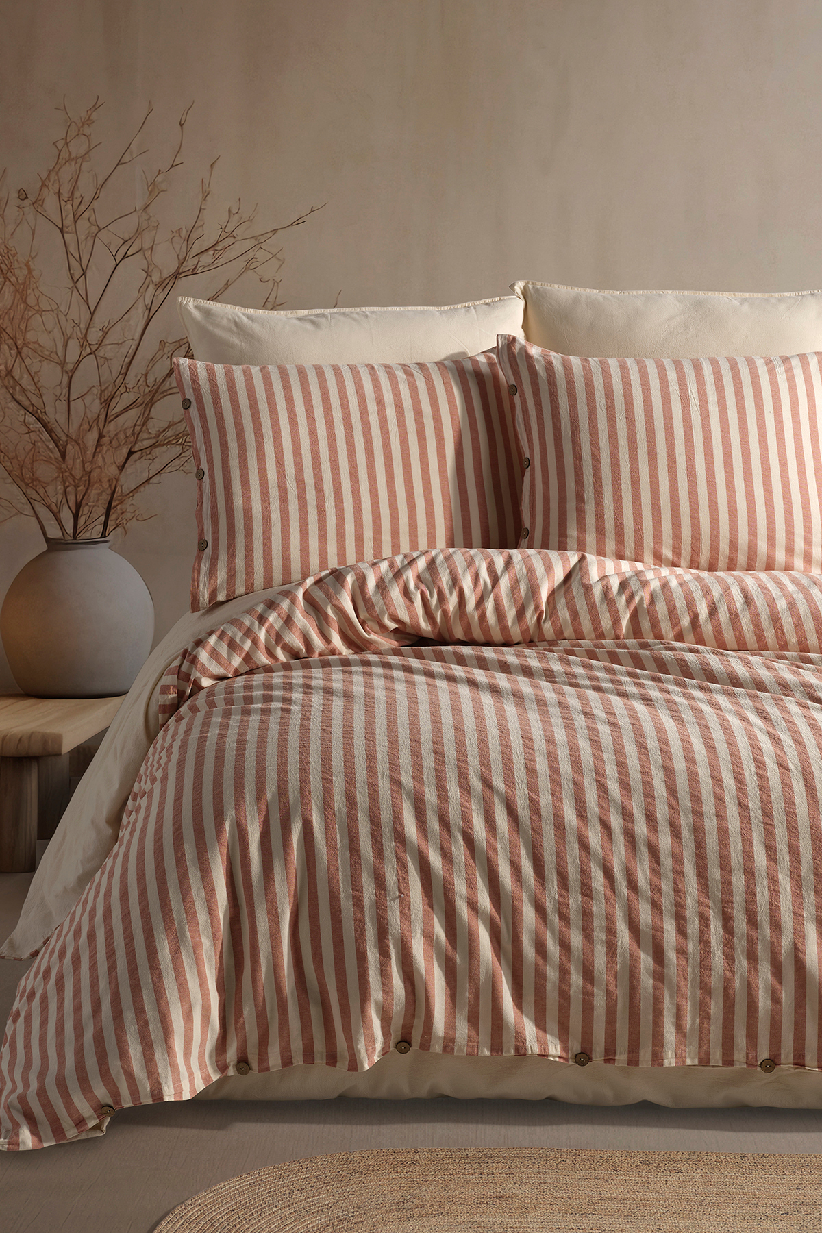 Eostre 100% Cotton Yarn Dyed Washing Single Duvet Cover Set 160*220