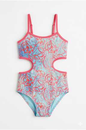 Beniizle Çiçek Desenli Etekli Kız Çocuk Mayo