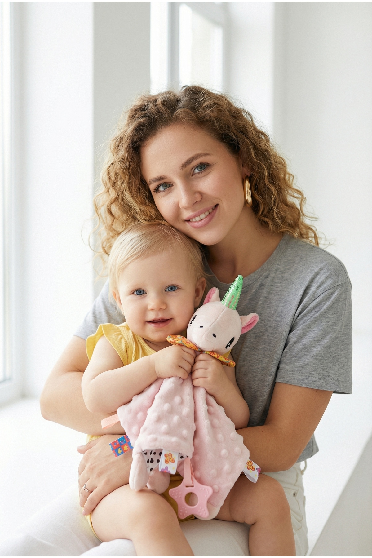 BBSKY Diş Kaşıyıcılı Güvenli Bebek Uyku Arkadaşı, Unisex Peluş Sarılma Oyuncağı fotoğrafı 7 (önizleme)