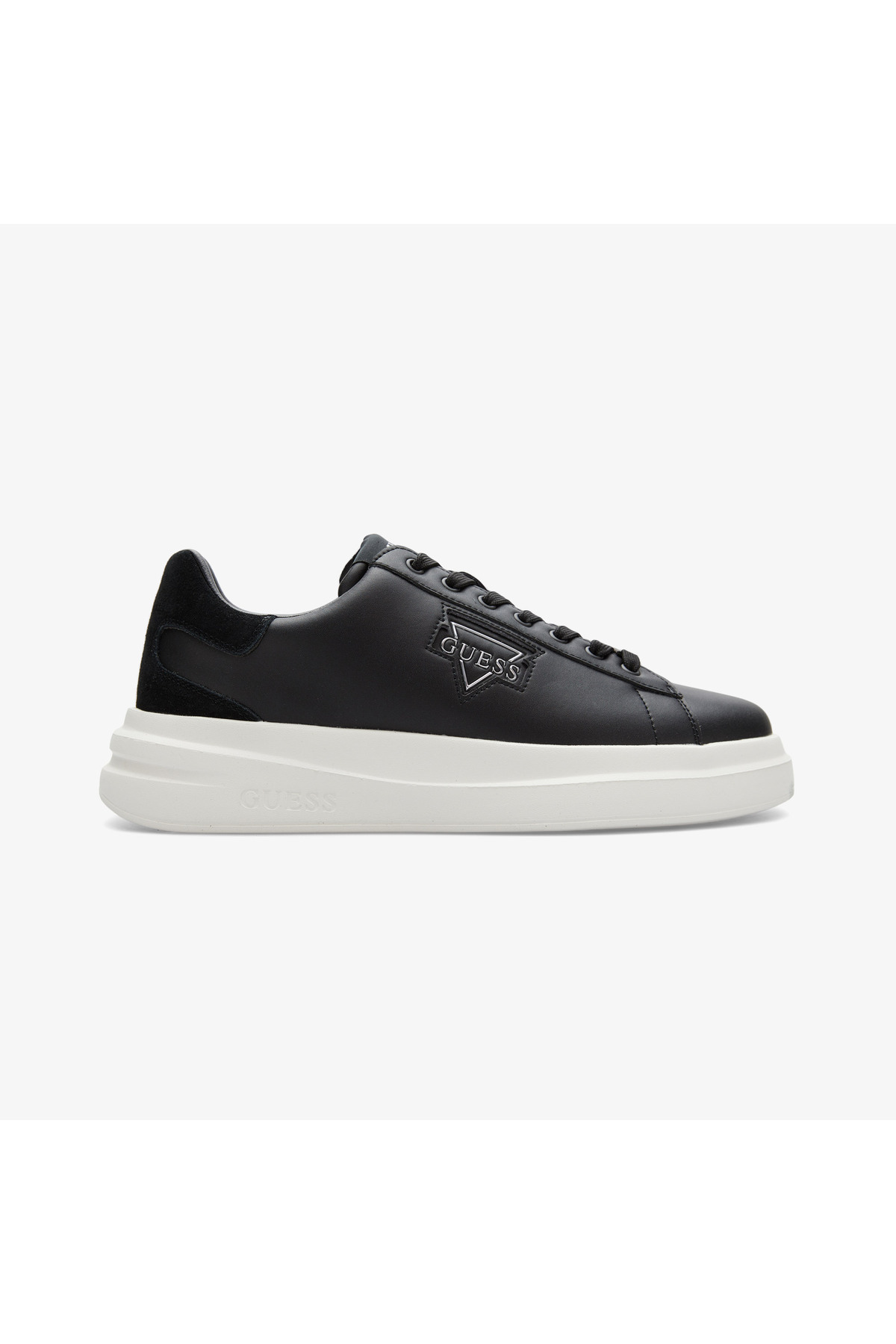 Guess Elba Leder Herren-Sneaker in Schwarz
