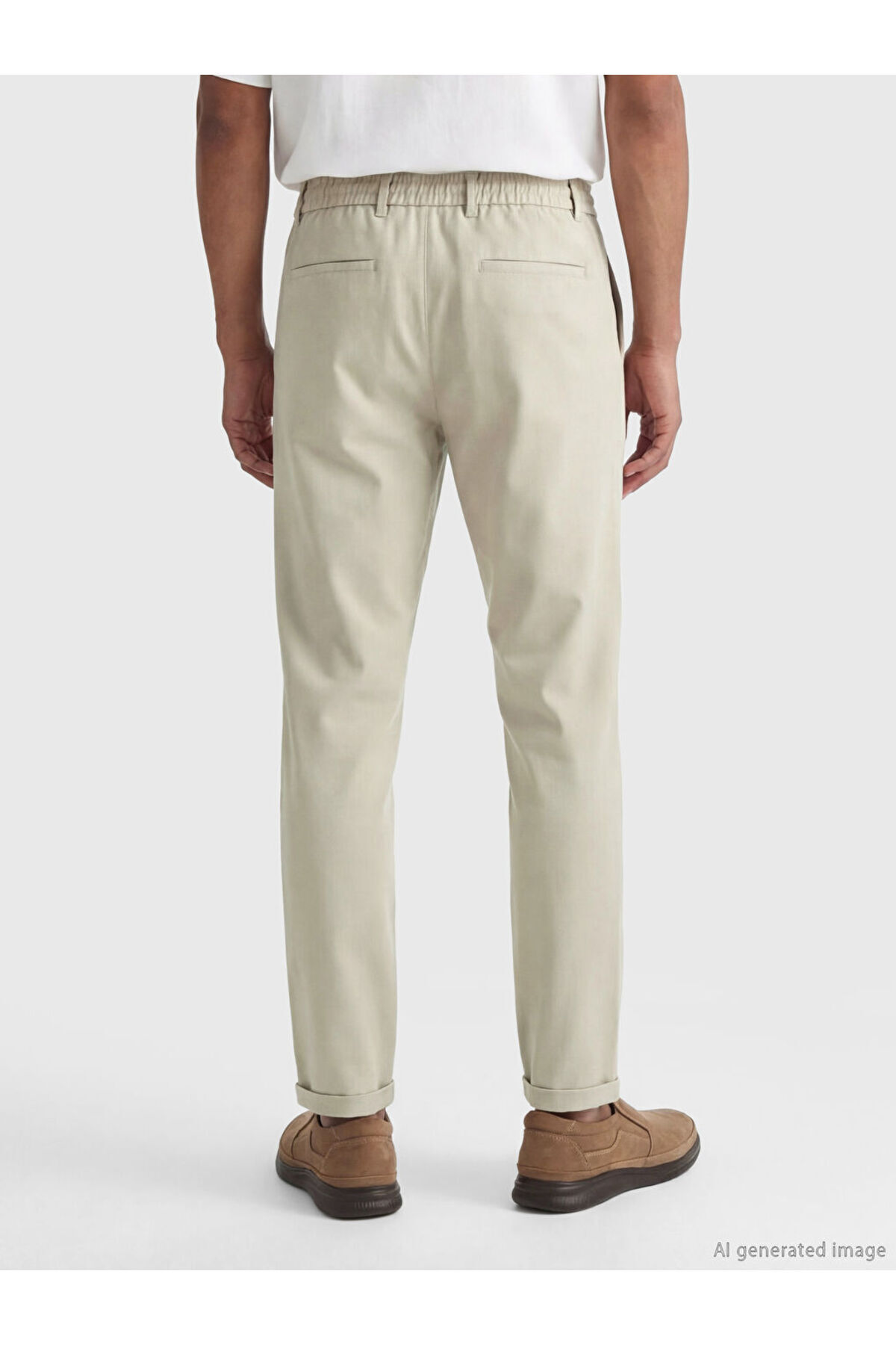 LC Waikiki LCW Vision Bej Slim Fit Erkek Pantolon görsel 3