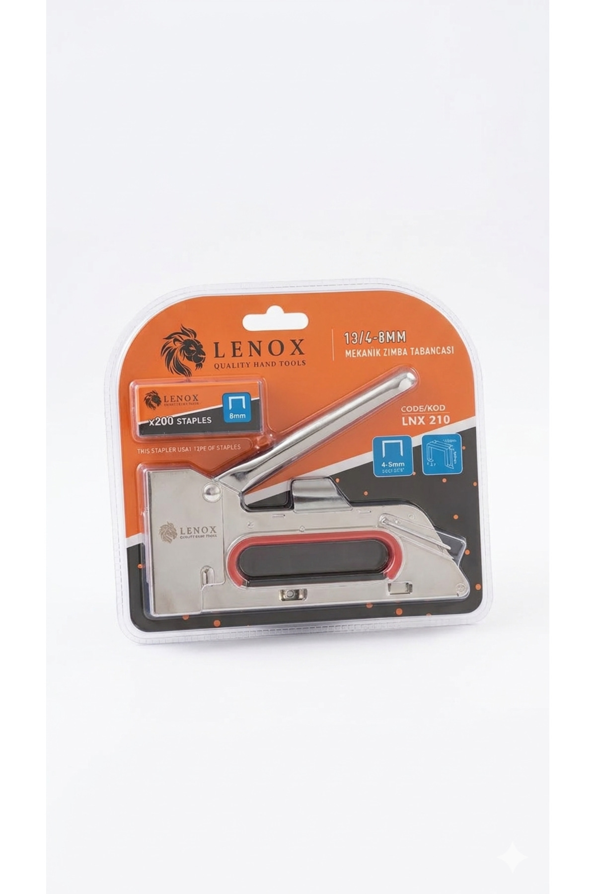 Lenox LNX 210 Mekanik Zımba Tabancası Seti - 4-8mm Ayarlanabilir