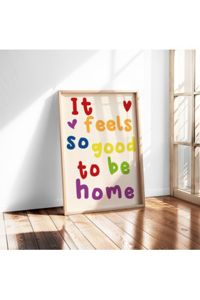 Sapphireworks Tek Ahşap Çerçeveli Renkli Mutluluk – "It Feels So Good To Be H...